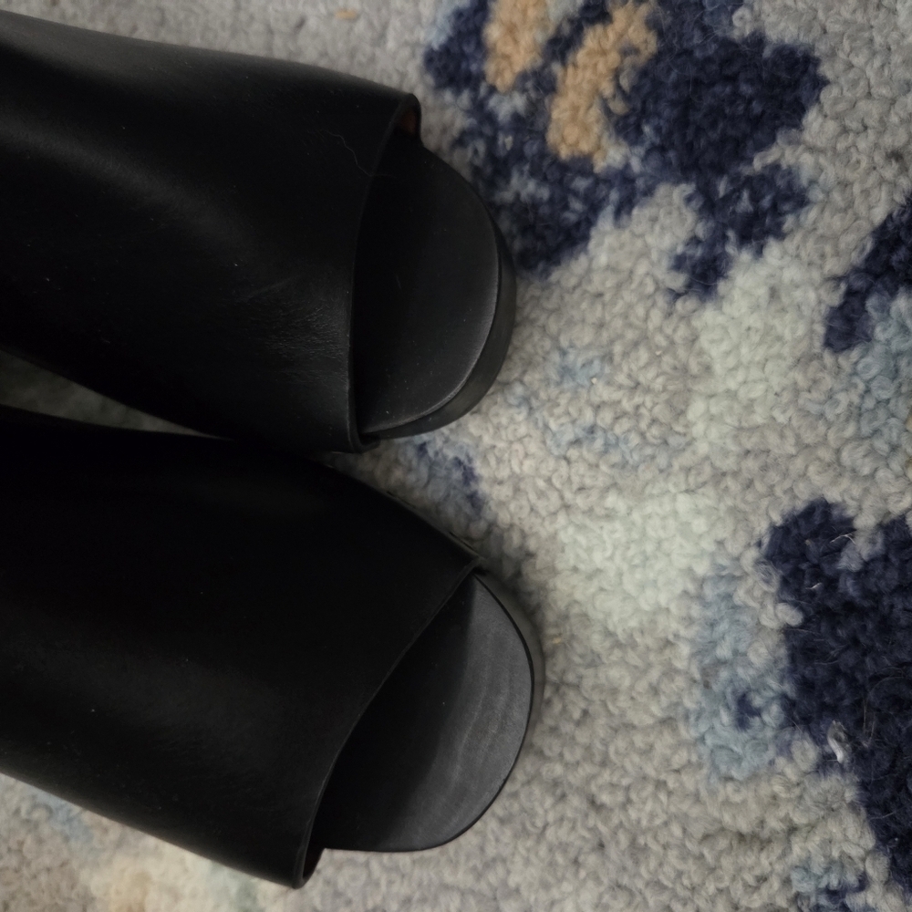 Sezane Dakota High Clogs in Smooth Black Heritage size 41 - Picture 9 of 11